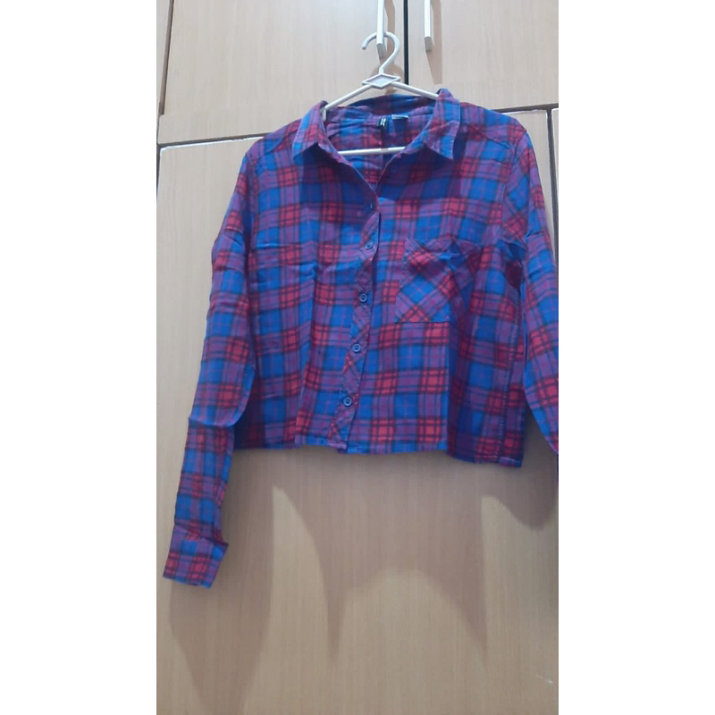 PRELOVED KEMEJA KOTAK KOTAK H&M