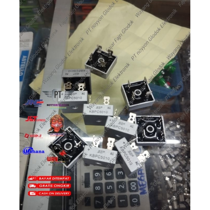 Dioda Kiprok KBPC5010 SEP/MIC Diode Bridge 50 Ampere Silver