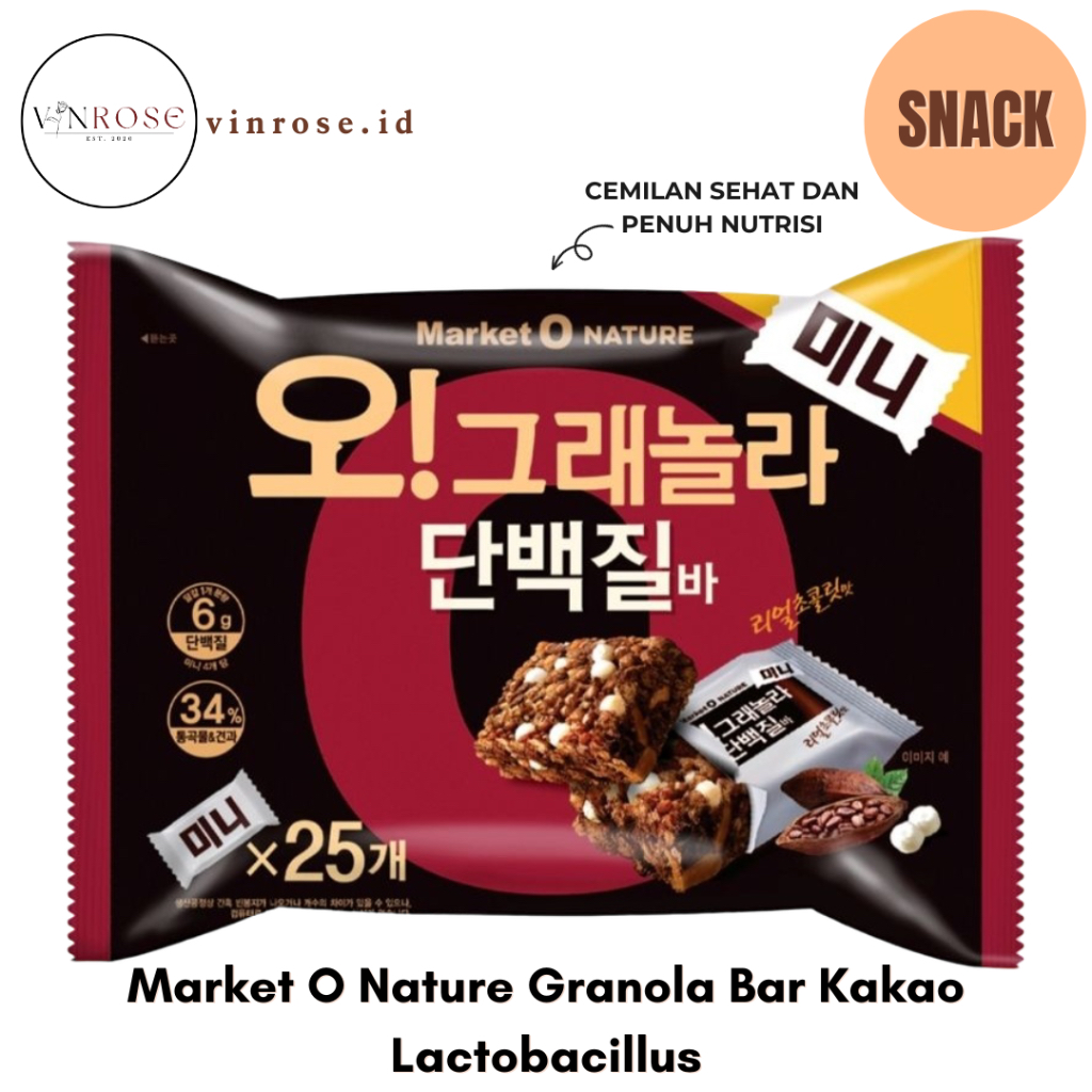 

Market O Nature Granola Bar Kakao Lactobacillus Protein Bar Korea/ Snack Diet