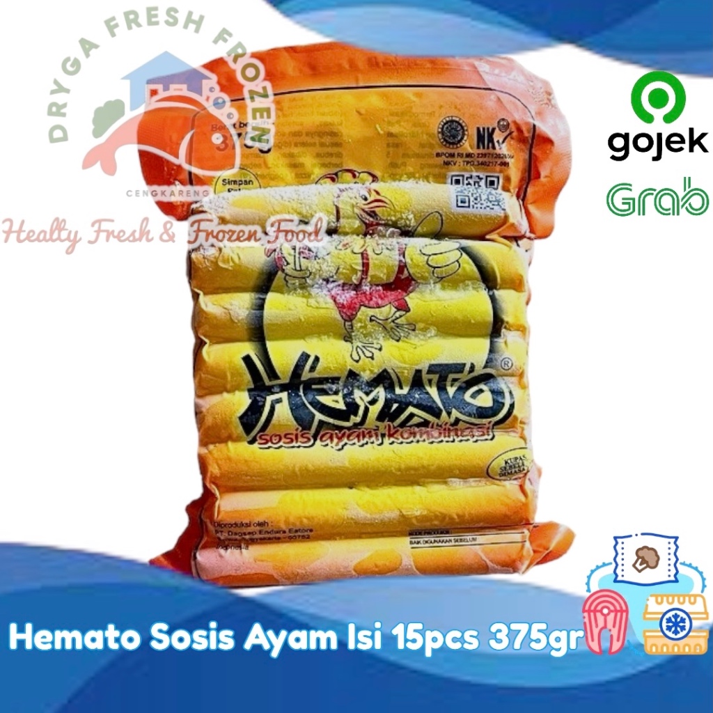 

Hemato Sosis Ayam 375gr Chicken Sausage Isi 15pcs