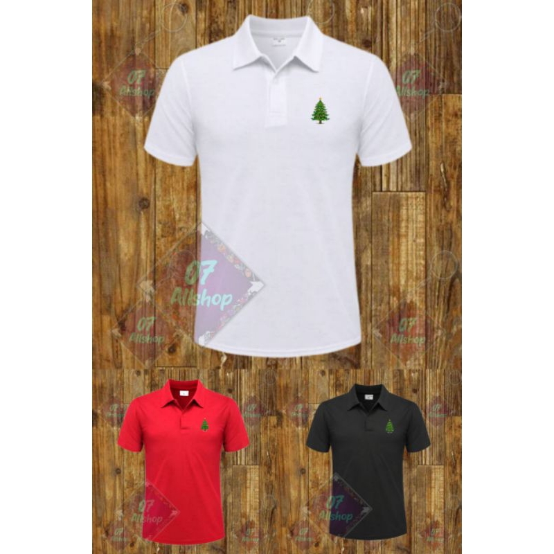 Shirt Tshirt Baju Kerah MERRY CHRISTMAS NATAL POHON NATAL Santa claus no.02Custom pria wanita Indone