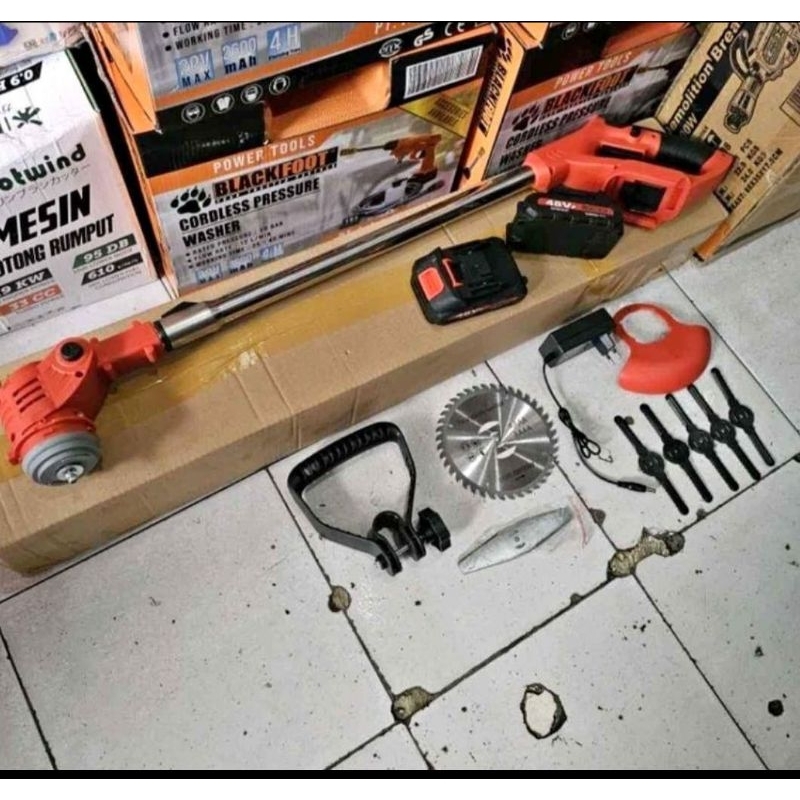 POTONG RUMPUT CORLDESS 48VOLT / POTONG RUMPUT BATERAI 48V / POTONG RUMPUT PORTABEL CORLDESS