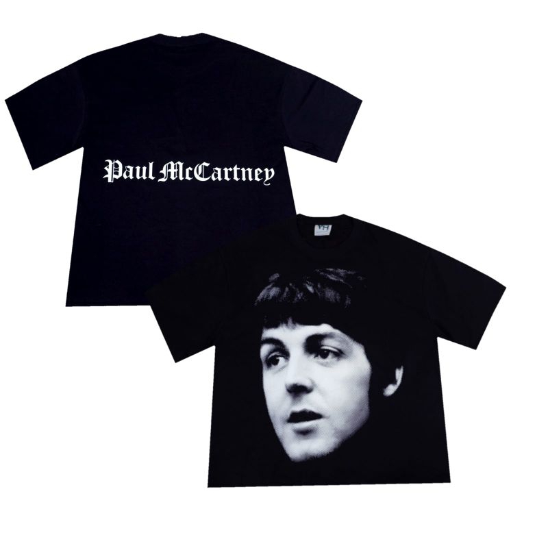 KAOS THE BEATLES PAUL MC CARTNEY OVERSIZE BOOTLEG T-SHIRT PAUL MC CARTNEY THE BEATLES BIG SIZE