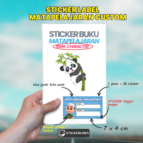 

25 PCS - Stiker BUKU SEKOLAH Mata pelajara MOTIF LUCU STICKER Buku Pelajaran Sekolah anak