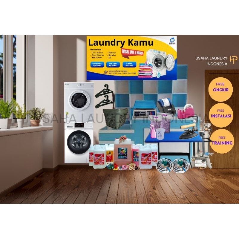 PAKET USAHA LAUNDRY PEMULA LENGKAP