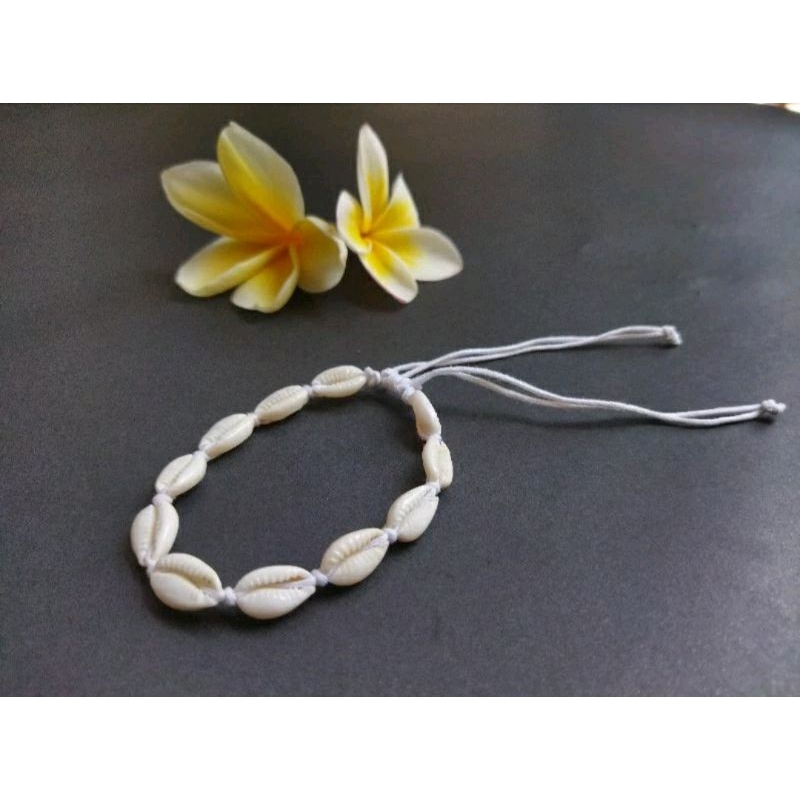 Gelang Choker Kerang Bohemian Tali Shambala | Gelang Kerang Khas Bali | Gelang Cantik | Gelang Wanit