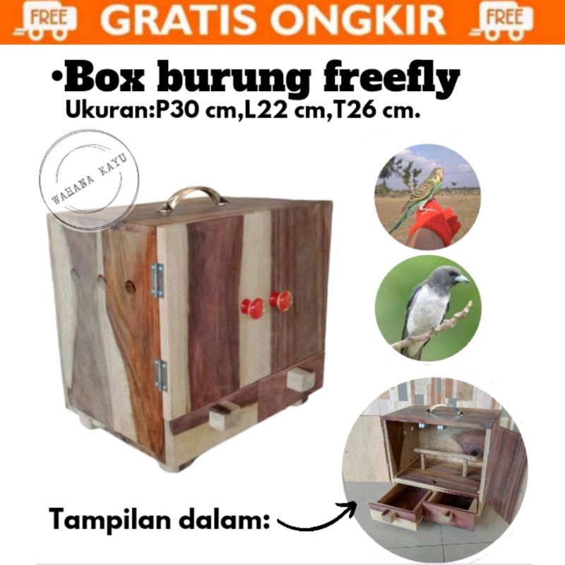 Box burung kekep,Box burung freefly,Bok burung premium