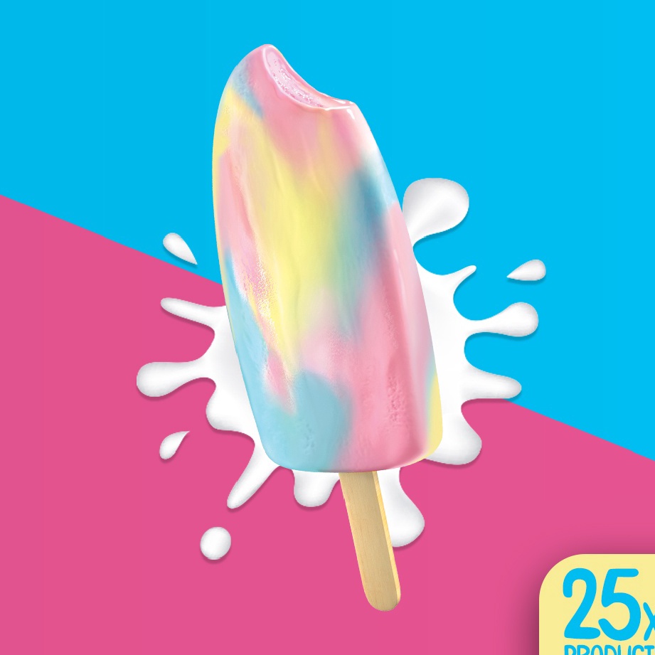

25 Pcs Paddle Pop Rainbow 50 ML - Es Krim Wall's