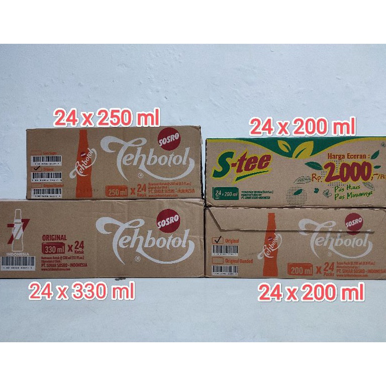 

『PENJUALAN CEPAT』⚡BEST SELLER⚡ TEH BOTOL SOSRO S TEE STEE DUS KARTON KARDUS