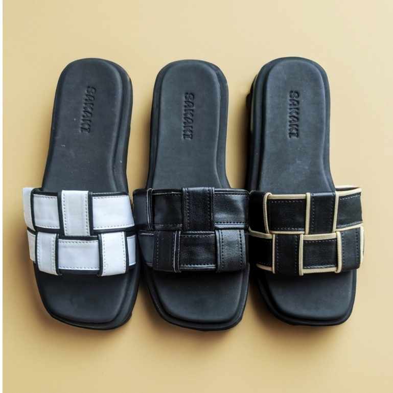 Sakaki Platform - Sandal Wanita Teplek Korea Casual Model Matahari Fladeo Size 36-40 Sendal Slop Emp