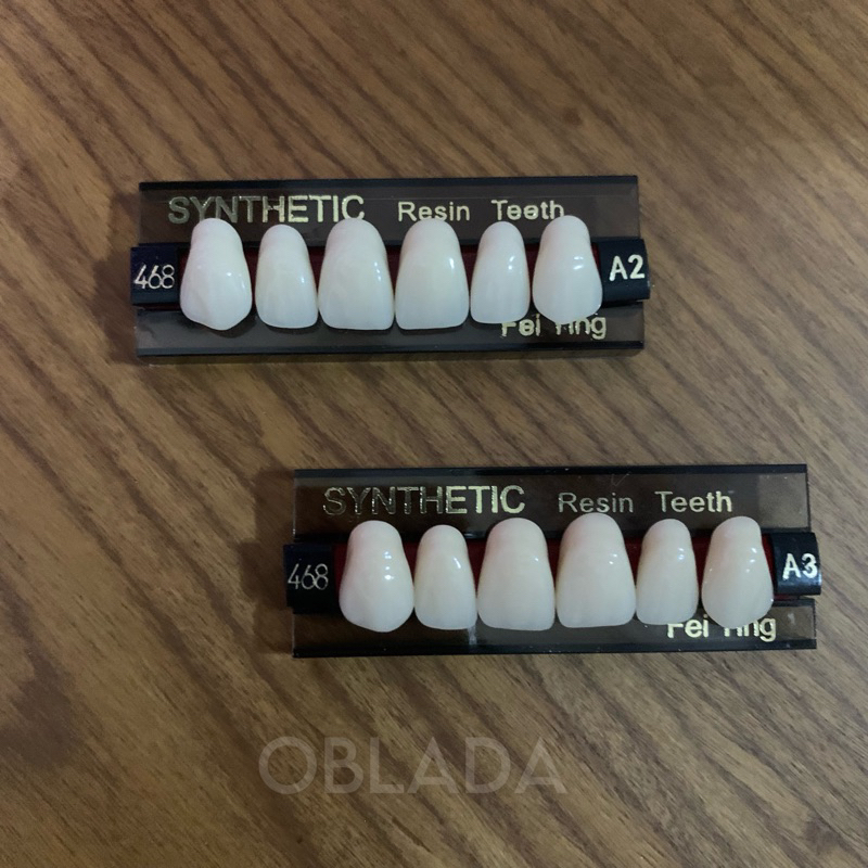 Gigi palsu anterior depan atas syntetic