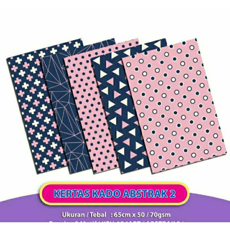 

Ready Kertas kado Abstrak /Bungkus kado HARGA untuk 1 lembar jual ecer warna random