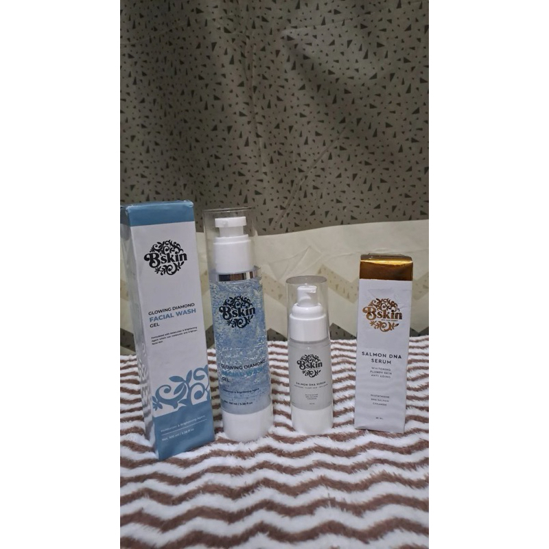 Paket ORIGINAL Bundling 2 Bskin Facial Wash & Bskin Salmon DNA Serum