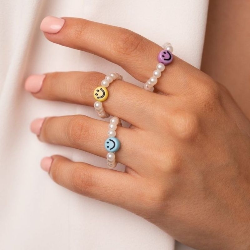 smile beads ring | pearl beads ring | smile beads ring | cincin manik smile | cincin manik pearl smi