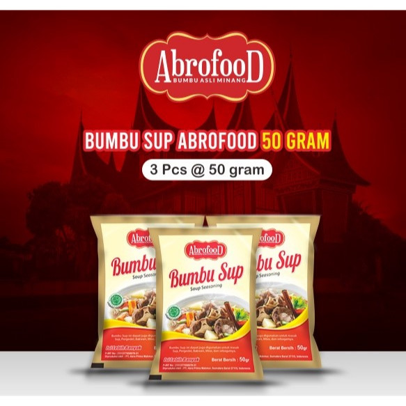 

Bumbu Sup Abrofood 50 gram (3 PCS)