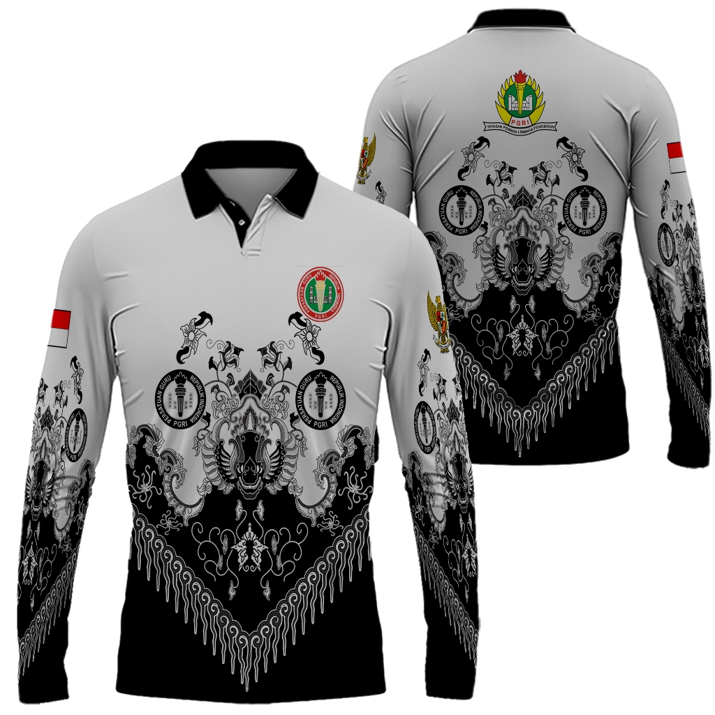 Baju Seragam Batik PGRI Pria || Baju GUru Batik PGRI Pria Lengan Panjang
