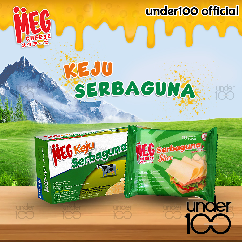 

❤ Under100 ❤ MEG Keju Serbaguna 165g | Keju Slice 10 Lembar | Keju Cheddar Olahan | Cheese | BPOM