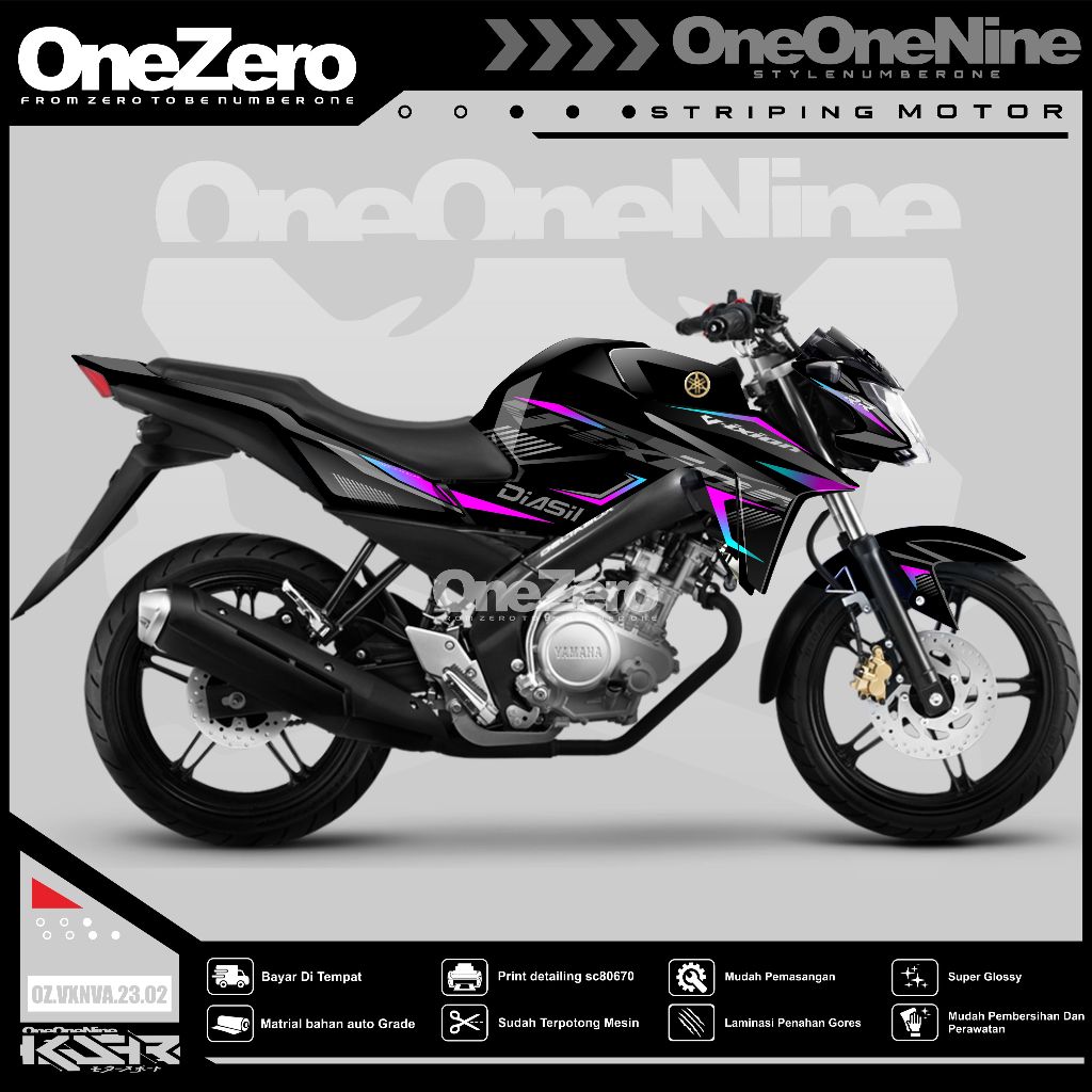 Stiker Striping Vixion NVA / New Vixion Advance / Sticker Striping Decal Dekal Lis Variasi Hologram 