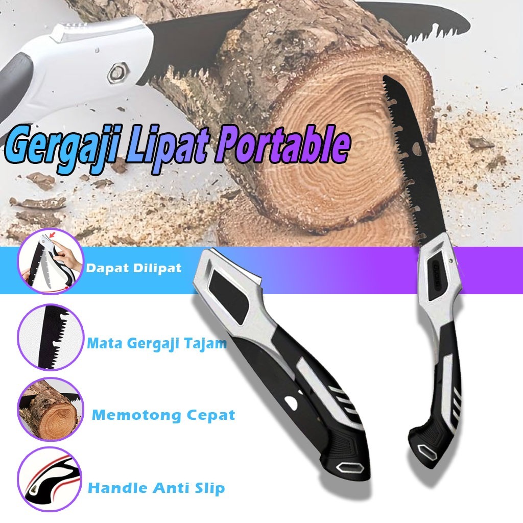 Ideku Gergaji Lipat Portable 460 mm/Gergaji Kayu Lipat/Lipat Gergaji Serbaguna Folding Saw - Gergaji