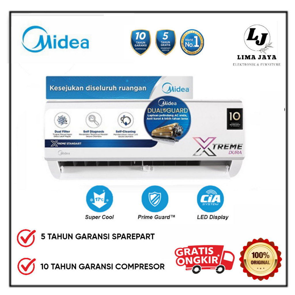 AC Midea 1/2 - 2 PK MSFC-CRN AC Midea 1/2 PK MSAFEC05CRNX2/MSFC09CRN/MSFC12CRN /MSFC18CRN Midea AC