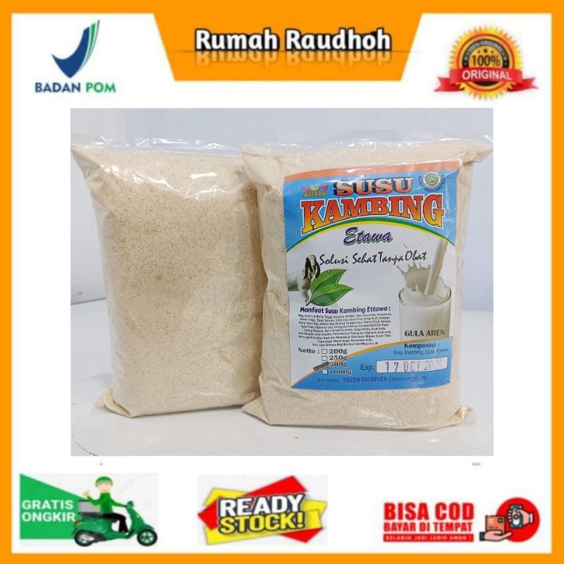 

SUSU KAMBING ETAWA BUBUK 7on7 KEMASAN 500 GRAM RASA GULA AREN