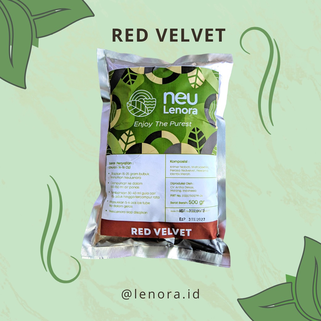 

Bubuk Minuman rasa Red Velvet Premium Plain 500gram Neulenora