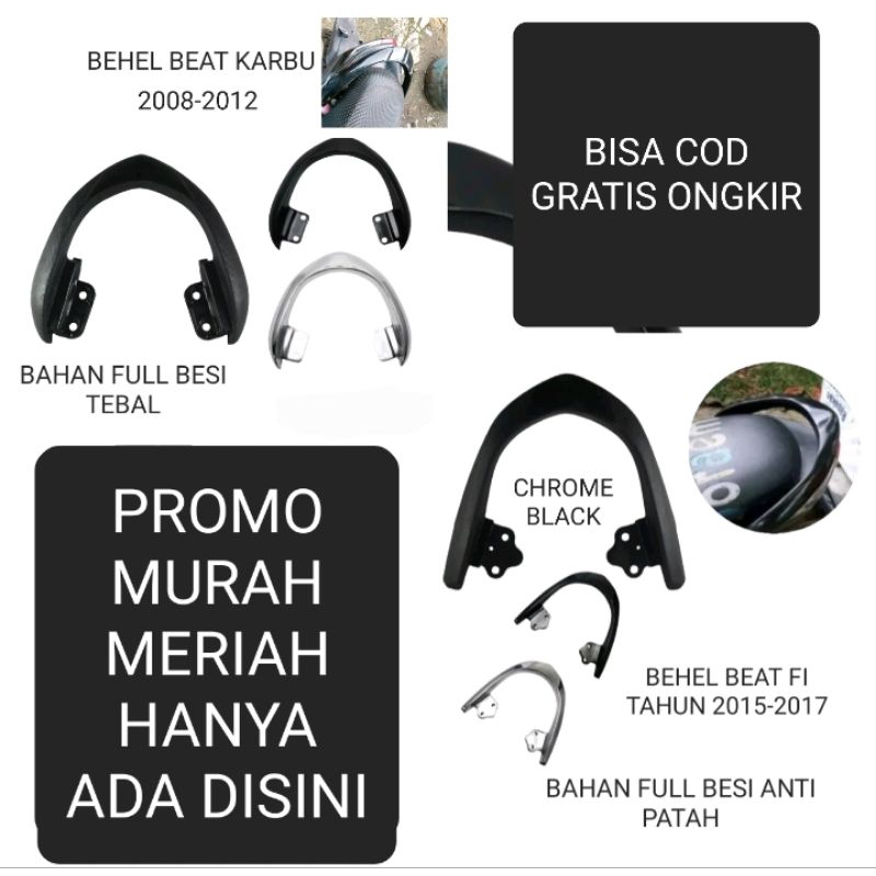 BEHEL BEAT KARBU BEAT FI BEGEL PLANGER JOK BELAKANG MOTOR FULL BESI