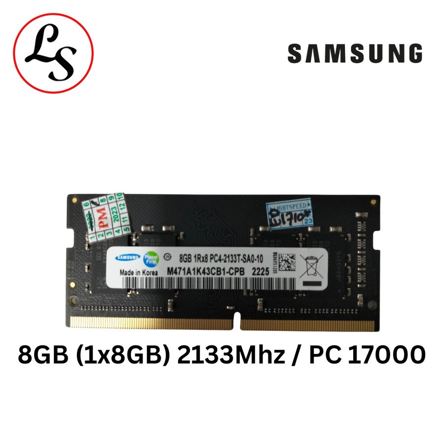 SAMSUNG RAM LAPTOP 8GB 2133 Mhz / PC 17000 DDR4 SODIMM