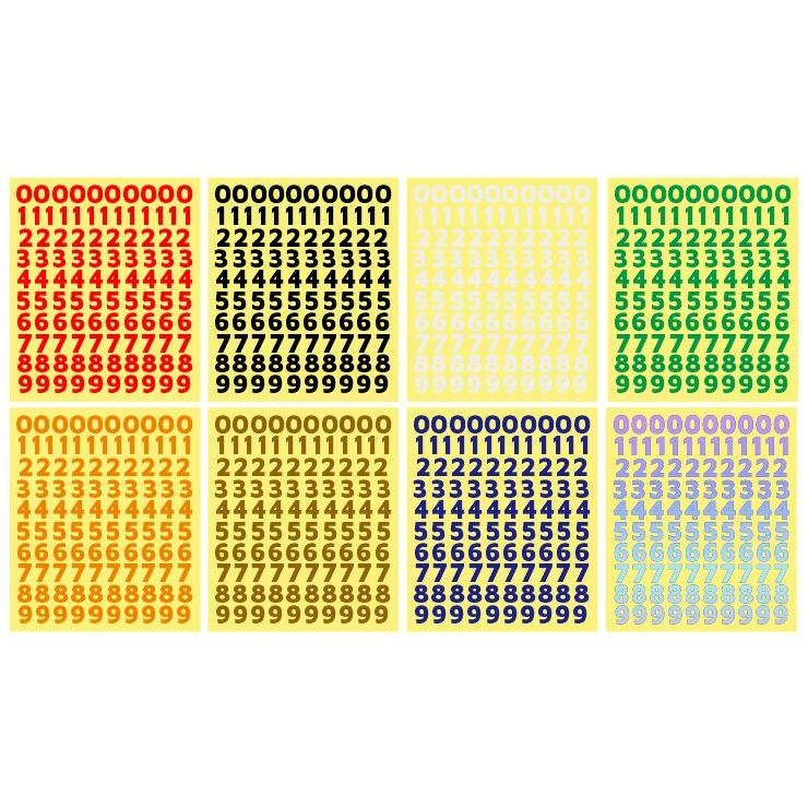 

Stiker Angka Stiker Cutting Angka Size tinggi 1,2 cm