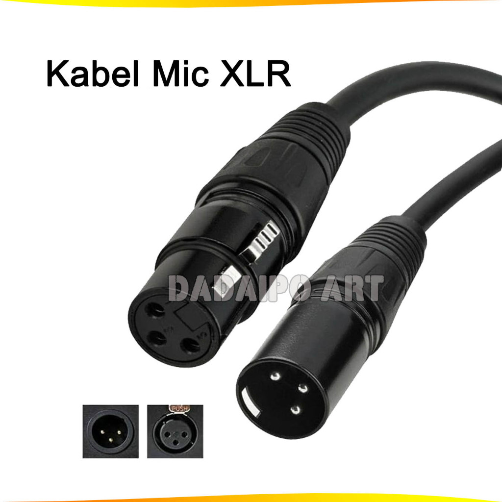 Kabel Microphone Kabel Jumper Mixer ke Power,Processor ke Mixer XLR Male To Female (1m)