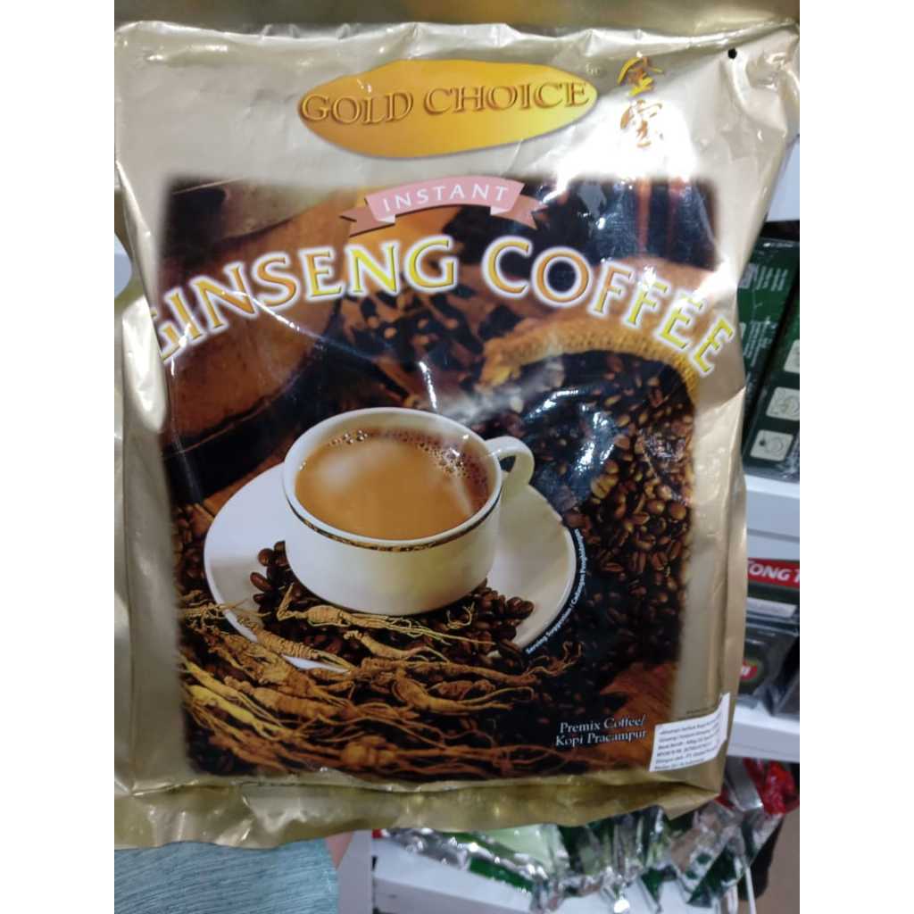 

GOLD CHOICE INSTANT GINSENG COFFEE / KOPI GINSENG MALAYSIA 400 GR / 20 s