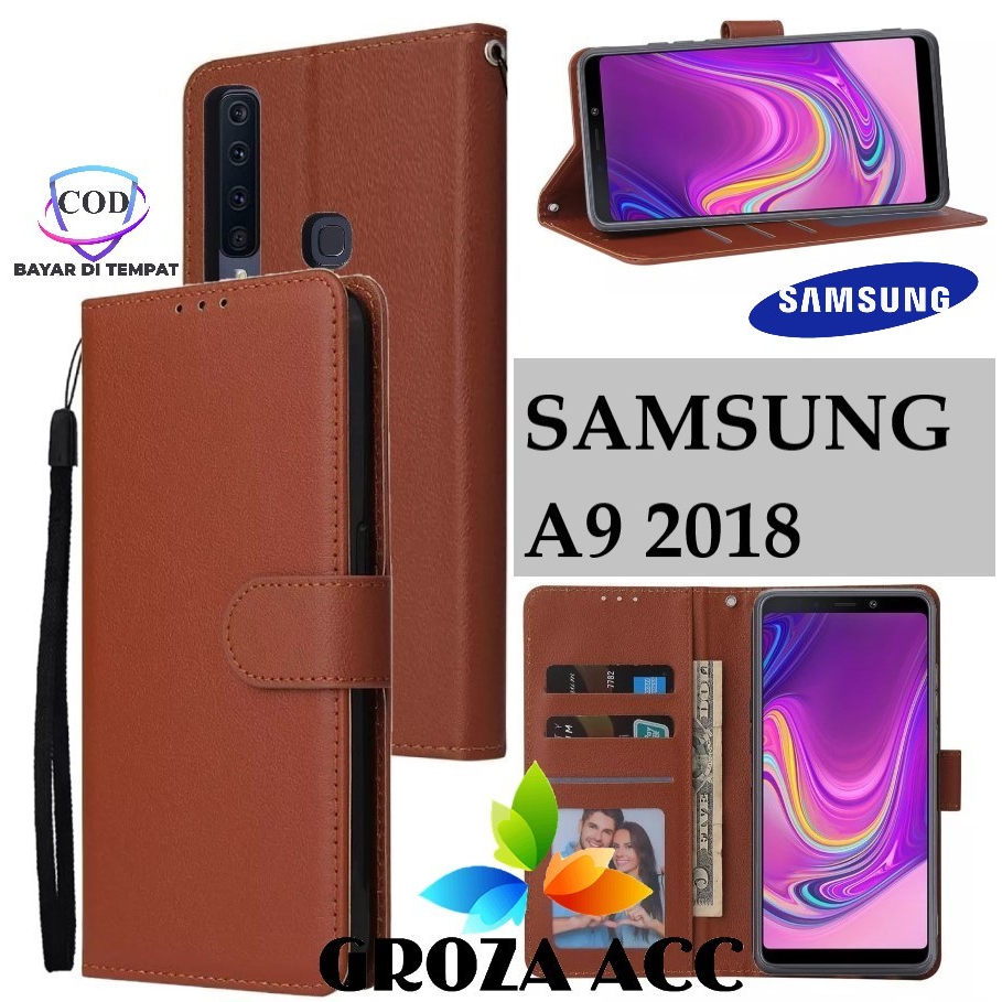 Flip Case SAMSUNG A9 2018 Case Wallet Kulit Casing Dompet Case Wallet Leather Flip Case SAMSUNG A9 2