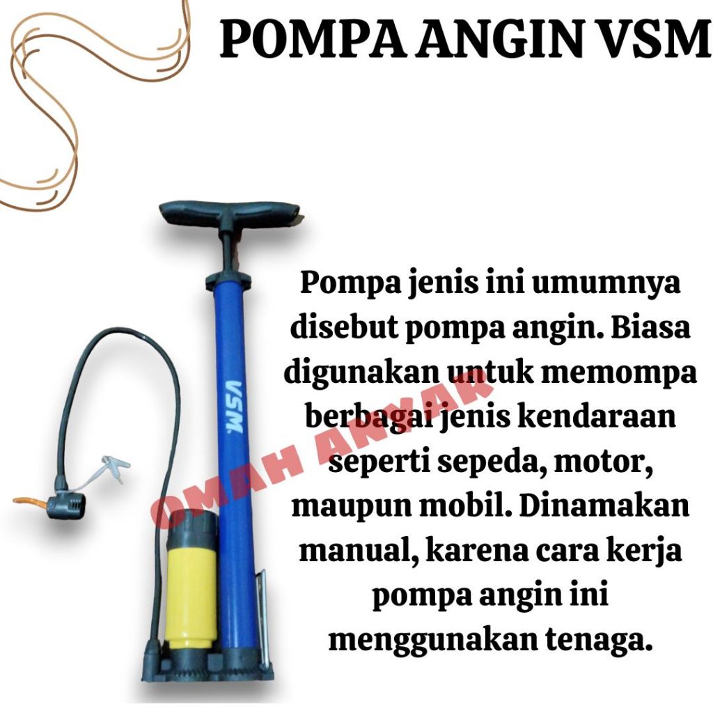 Pompa VSM VPR  YSK pompa angin ban sepeda motor pompa angin ban mobil