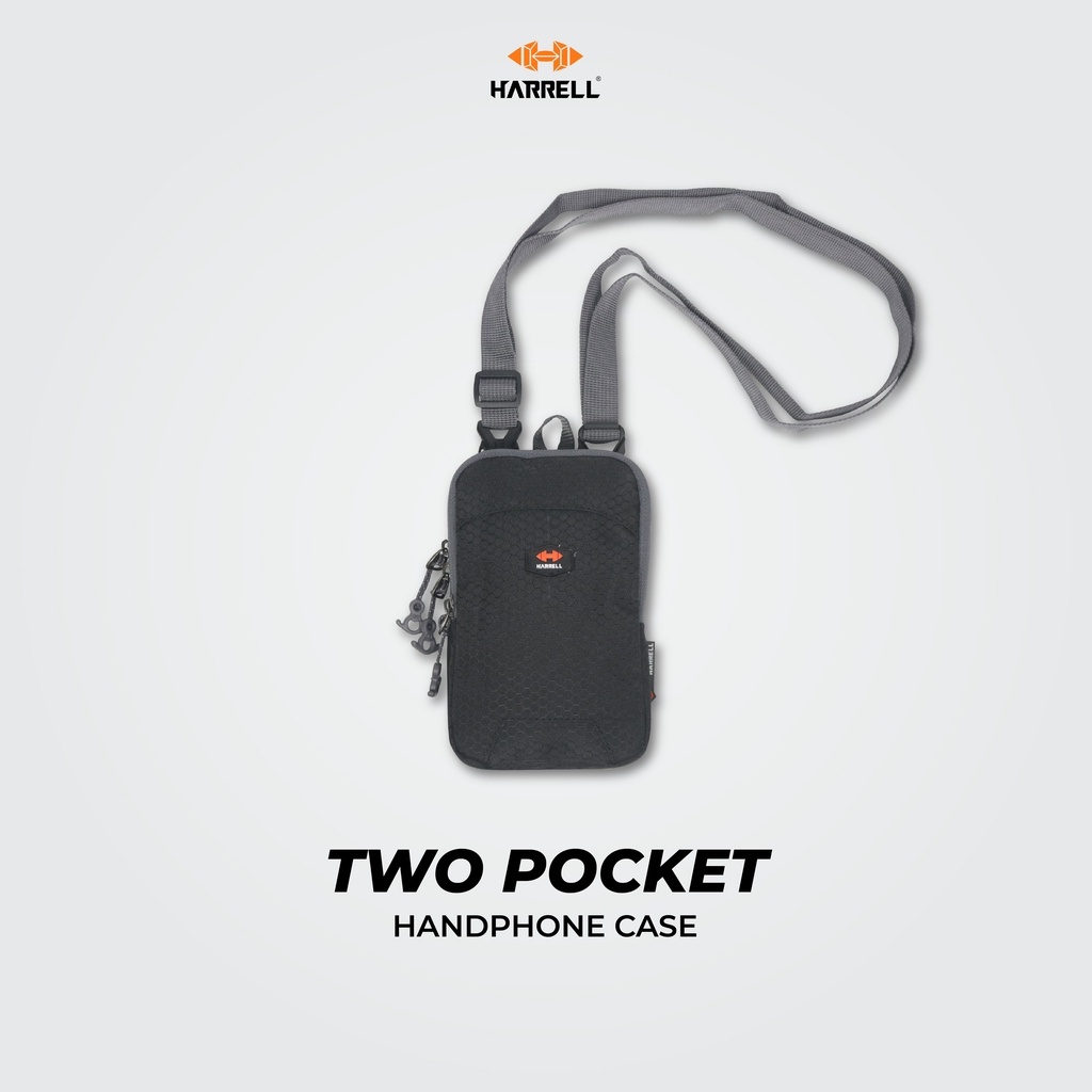 Tas Selempang HANDPHONE CASE Pria HC010 TWO POCKET HARRELL ORIGINAL - Tas HP Pria HARRELL HC010