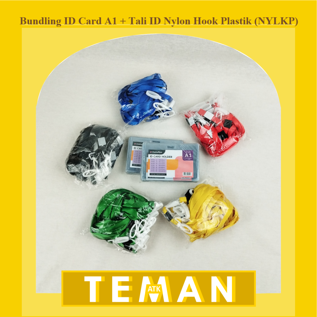 

Bundling ID Card A1 + Tali ID Nylon Hook Plastik (NYLKP)