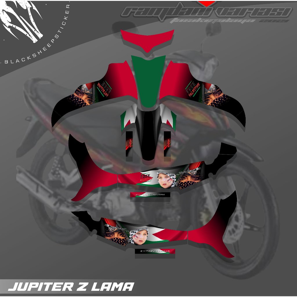 DECAL FULL BODY JUPITER Z 2008 - STIKER FULL BODY JUPITER Z ROBOT FREE PALESTINE
