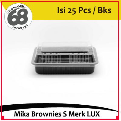 (25 Pcs) Mika Brownies Ukuran S + Tutup Merk LUX