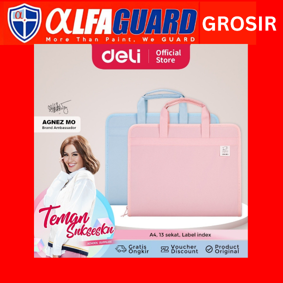 

Deli File Folder Document Bag Tas Dokumen File A4 Warna Biru 13 Sekat 72561