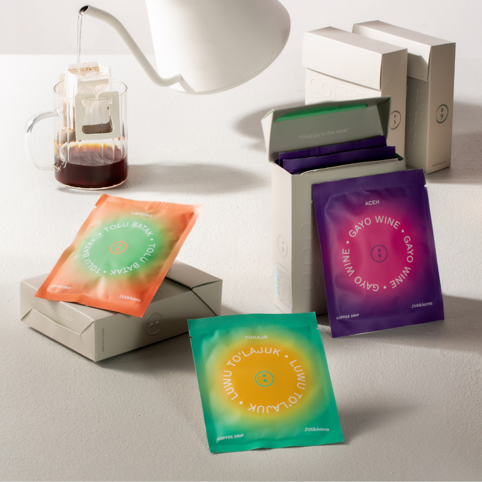 

Drip bag Coffee Filter mix Titik Koma Kopi Easy to brew- Box isi 5