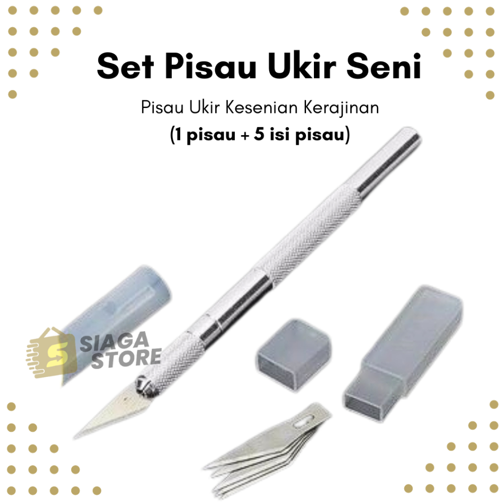 

Pisau Ukir Seni 5 isi Pisau Bonsai Sayat Ukir Pen Cutter