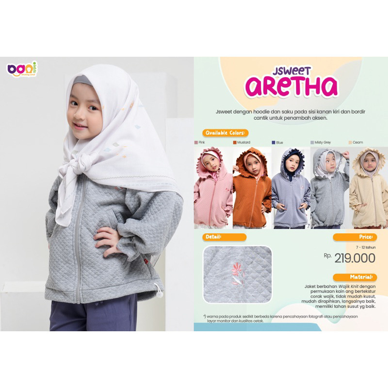 BANI BATUTA - Jsweet Aretha - Jaket anak usia 10 tahun