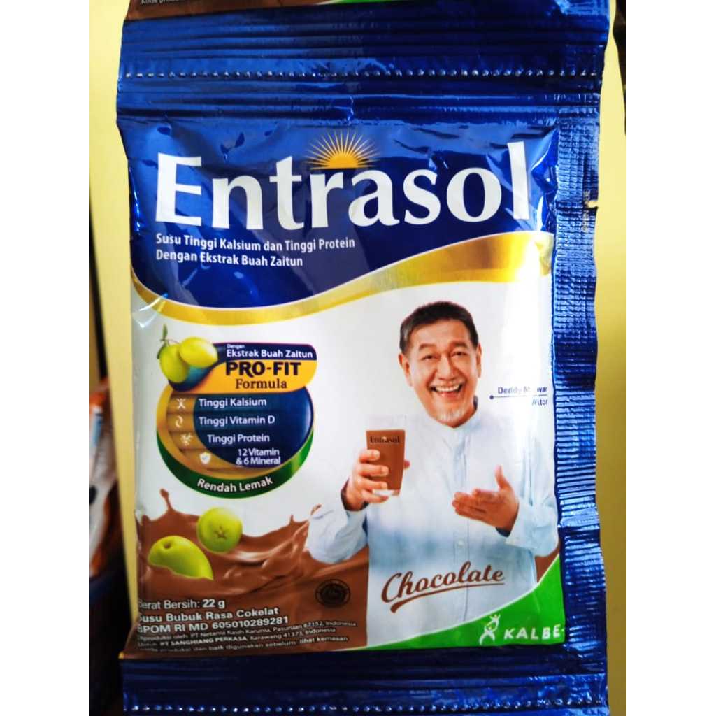 

ENTRASOL SACHET 22 GRAM - SUSU COKLAT BUBUK ( PRO-FIT) - ED 01/2026