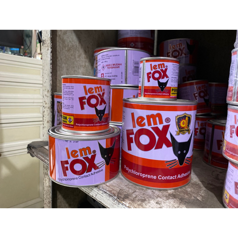 Lem Fox 70g 185g 300g 600g/Lem kuning/ Lem Karpet/ Lem Sepatu