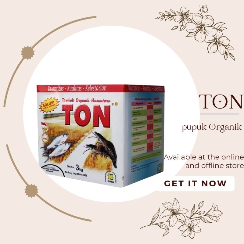 TON TAMBAK ORGANIK NASA 3kg/VITAMIN PENGGEMUK IKAN UDANG LELE BANDENG/NASA RESMI BANYUWANGI