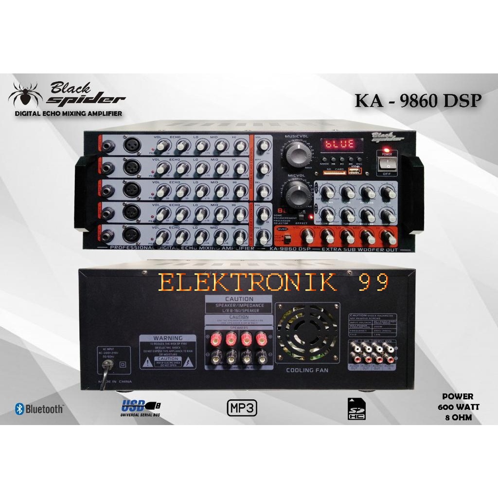 AMPLIFIER BLACKSPIDER KA 9860 DSP AMPLI BLACK SPIDER KA9860