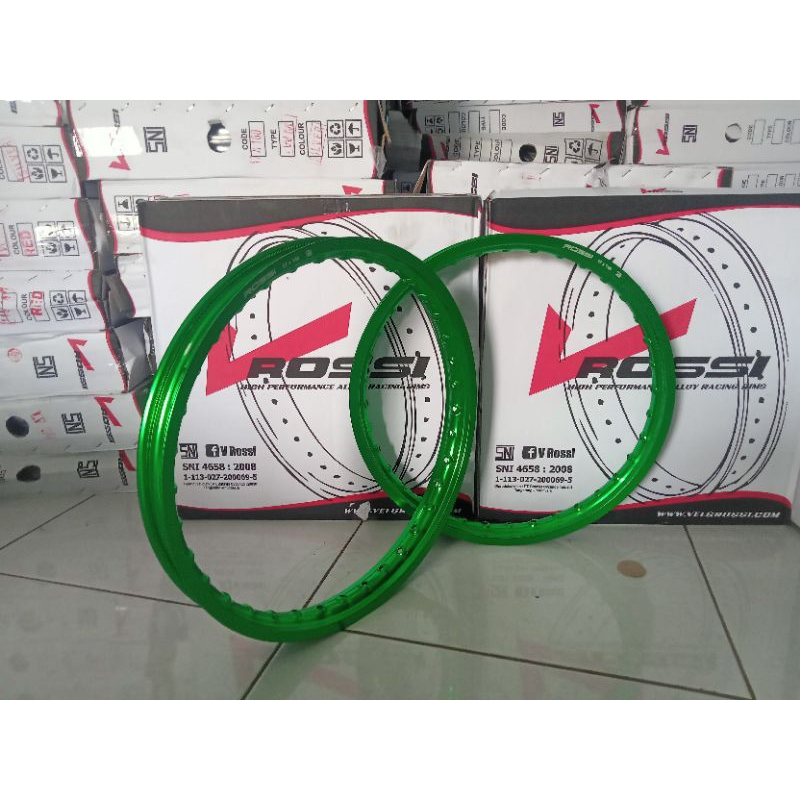 velg ring velg V Rossi ukuran 17x140/140 hijau