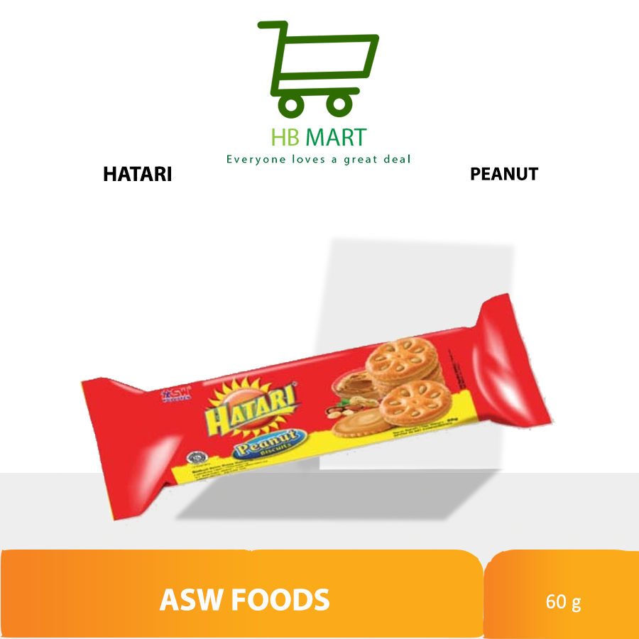 

BISKUIT ASW HATARI PEANUT BISCUITS 60GR / BISKUIT RASA KACANG