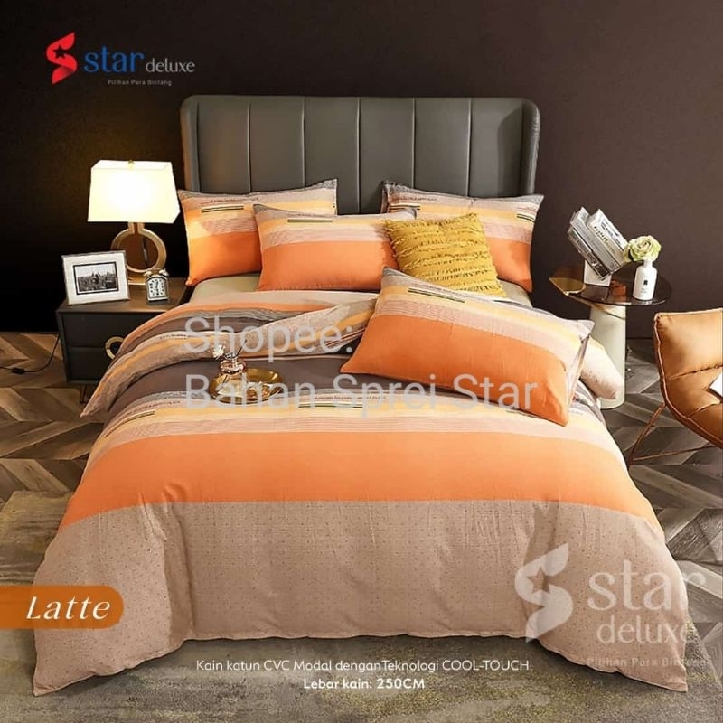 Bahan Kain Sprei Star - Latte