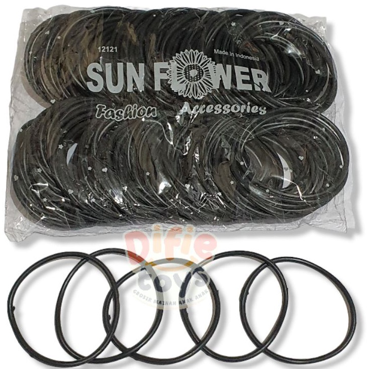 YGBQ8478 COD 144 pcs Gelang gaul hitam gelang sil gelang karet hitam