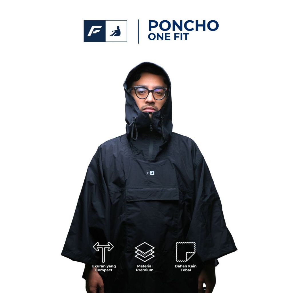 Footstep Footwear x Wellborn Jas Hujan Pria Wanita Poncho Pilgrim Raincoat Eksklusif
